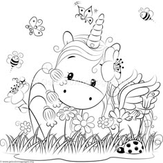 Cute Unicorn 3 Coloring Pages Unicorns, Origami, Unicorn Coloring Pages, Unicorn Theme, Rainbow Unicorn