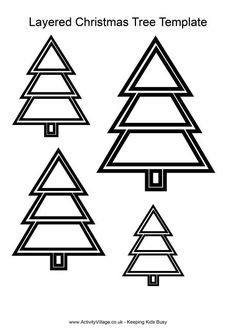 christmas tree writing template