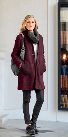 Your Life Your Fashion Damen Strickweste mit Webpelz braun