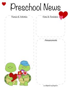 pre k newsletter templates