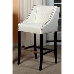 29 Best Bar Stools Images On Pinterest Metal Stool Milano White Calliope Leather Bar Stool W Chrome Studs