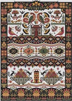 10/% Off Long Dog Samplers Counted X-stitch chart St Germain