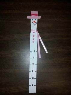 All Free Christmas Crafts For Diy Decorations Paint Stick Snowman Snow Gauge All You Need Is White Old Cards For Hat And Ons Ribbon Scarf Permanent Markers