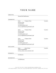 basic resume outline templates httpwwwjobresumewebsitebasic