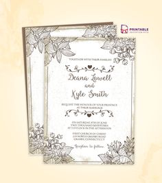 221 best wedding invitation templates free to print images in 2018
