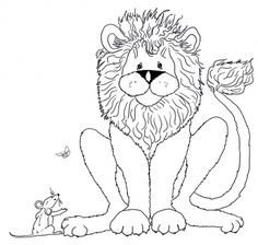 The Mouse Speaks To Lion Coloring Page From And Category Select 28448 Printable Crafts Of Cartoons Nature Animals Bible