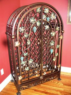 The Napa Wrought Iron Wine Cabinet Is One Of Our Most Unique Wrought Iron Wine Rack