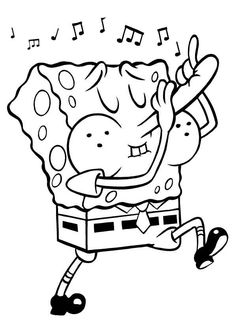 Sponge Bob Square Pants Coloring Pages