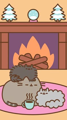 pusheen wallpaper pusheen cat pinterest wallpaper cute