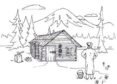 logging coloring pages
