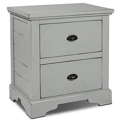 South Shore Dover Traditional 2 Drawer Nightstand in Dark Mahogany Finish