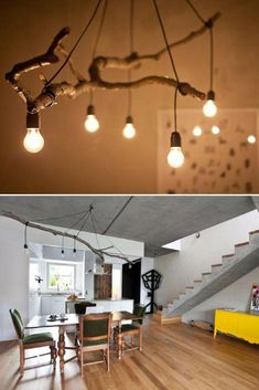 chandelier lighting farmhouse rustic lamps branch tree pendant living string natural nice perfect lamp