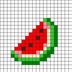 Watermelon perler bead pattern