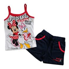 Disney Canottiera Bambina Minnie Pigiama Estate Canotta Mare 2 Modelli