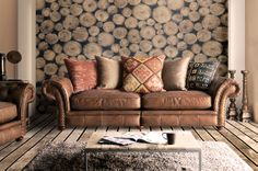 Sofa Mixed Fabrics Solid And Prints Tetrad Eastwood Lexington Leather And Fabric Sofa Collection From George Tannahill Sons