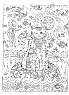 Creative Cats Features Over 30 Drawings Of Fancy Felines Cat Lovers And Colorists Are Enchanted With These Detailed Designs Where Each Is Arrayed In A