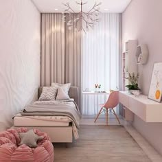 Vedremo alcune cose più interessanti e colorate. Small Room Bedroom, Kids Bedroom Decor, Girl Room, Bedroom Themes, Bedroom Paint, Bedroom Tv, Bedroom Interiors, Long Room Ideas Bedrooms