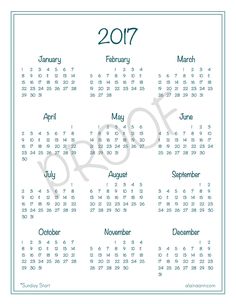free printable 2018 year at a glance calendar oh hey hannah