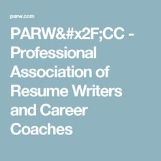professional association of resume writers