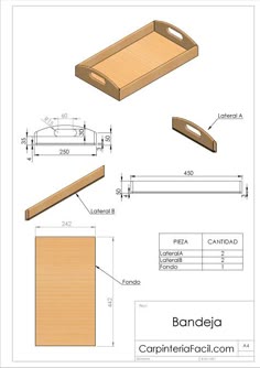 Diagrama del proyecto Bandeja Small Woodworking Projects, Небольшие Изделия Из Дерева, Обработка Дерева, Столярные Изделия, Изготовление Мебели С Деревянными Поддонами, Место Для Хранения В Ремесленной Комнате, Изделия Из Деревянных Поддонов, Деревянные Разделочные Доски, Сувениры Из Дерева