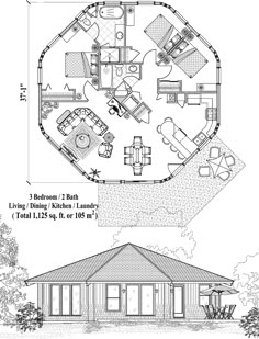 plan de maison ronde