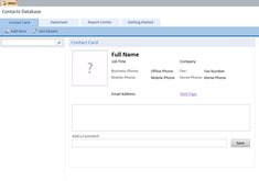 contacts web database