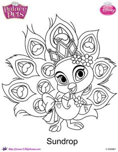 Free Princess Palace Pets Sundrop Coloring Page