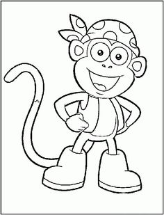 19 Best Dora The Explorer Coloring Pages Images On Pinterest