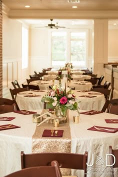 Burgundy Champagne Wedding Colors One Day Pinterest Gorgeous Maroon And Gold Wedding Table Decor Set Up At Magnolia Manor A Large