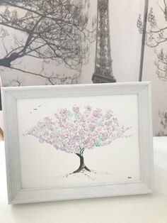 Cherry Blossom Watercolour Green And Pale Pink Tree Painting By GlasgowGallerina On Etsy Cherry Blossom Watercolour Green And Pale Pink Tree Painting By GlasgowGallerina On Etsy