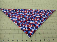 Aqua and Pink Leaf Through-the-Collar Dog Bandana