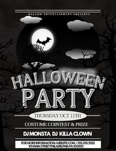 71 best halloween party flyer templates images on pinterest in 2018