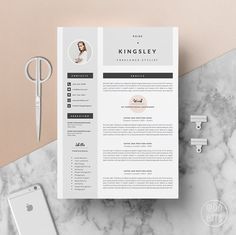 professional resume template cover letter icon set for microsoft word 4 page pack cv instant download the fast lane
