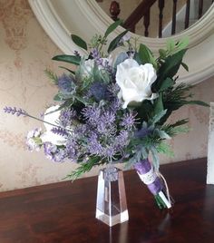 Blue Thistle Wedding Bouquet Design Pinterest Fl Blue Thistle Wedding Bouquet Design Pinterest Fl Designs And