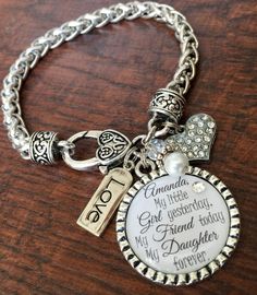 Gift For Daughter From Mom Infinity Heart Bracelet Wedding Mother Daughter Bracelet Jewelry In Law Christmas Gift Birthday Charm By Onit On