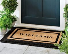 Personalized Olive Border Entry Mat Way Pinterest Plain Double Border Doormat Red Large Personalized Picture Framespersonalized Door Matsdouble