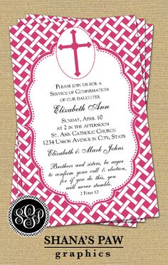 19 best confirmation invitations images on pinterest card