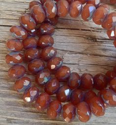 25 Faceted Drop Beads Opaque Glass 5mm x 3mm BD1013