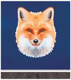 Geometric Low poly Fox Design Wall Sticker Art Bedroom Vinyl Decal 072