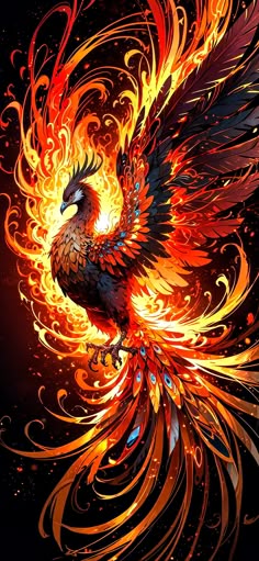 鳳凰」のアイデア 33 件【2025】 | 鳳凰 イラスト, 幸運 壁紙