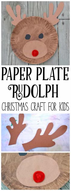 4123 best christmas for families images on pinterest xmas cute paper plate rudolph for kids to make this christmas