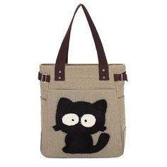 Big Eyes Cat Satchel Shoulder Bag Women Handbag Tote Halloween Accessories PU Leather School Girl