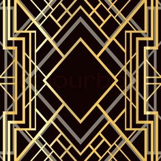 1920s Art Deco Geometric Pattern 1920 S Style Vector Vector Of Art Deco Geometric Frame 1920 S Style Stock Ilration