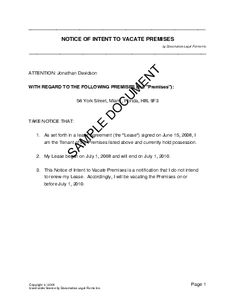 sample 30 day notice to landlord free move out examples rome 60 day notice to vacate letter