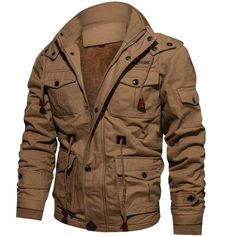 Mens Winter Outdoor Coat Detachable Hood Fleece Lined Casual Jacket Sz S M L XL