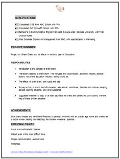 mba resume samples