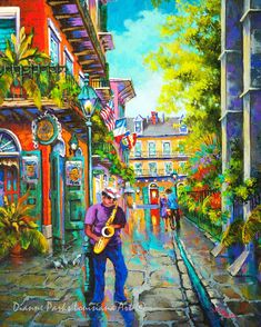 382 Best French Quarter Paintings Images On Pinterest New Orleans Pirates Alley Jazz Music New Orleans French Quarter Art Stretched Canvas Or Print