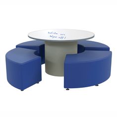 Round Adjustable-Height Mobile Preschool Activity Table w//Removable Organizer 48 Diameter