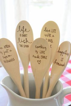 Decoupage, Personalized Kitchen Gifts, Custom Wooden Spoons, Wood Burn Spoons, Wooden Spoon Crafts, Wood Spoon, Kitchen Gifts, Wooden Spoons