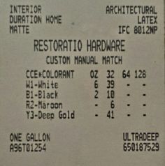 Restoration Hardware Paint Custom Color Match Graphite Restoration Hardware Slate Sherwin Williams Based On Online Match From Another Customer Posting